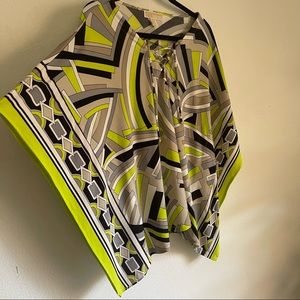 MICHAEL KORS~Top~Kaftan Style Tunic~Multi-Color Print~Sz M